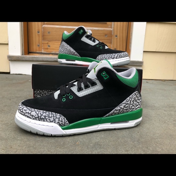 Jordan 3 Pine Green Dead-Stock GS - Picture 1 of 10